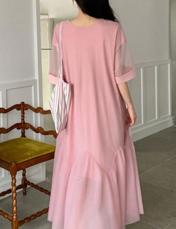 Rochie midi Shein, roz