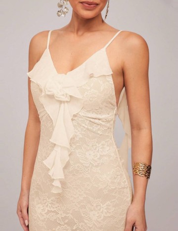 Rochie maxi Shein, crem