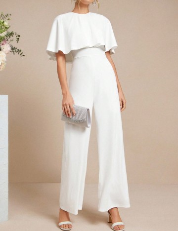 Salopetă lungă Shein, alb