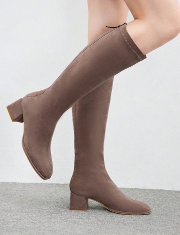 Cizme cu toc Shein, bej