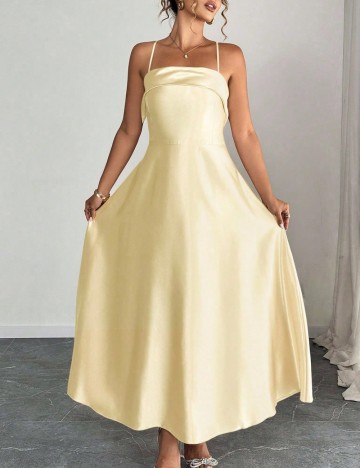 Rochie maxi Shein Curve+, galben