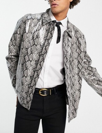 Jachetă imitație de piele ASOS, mix culori