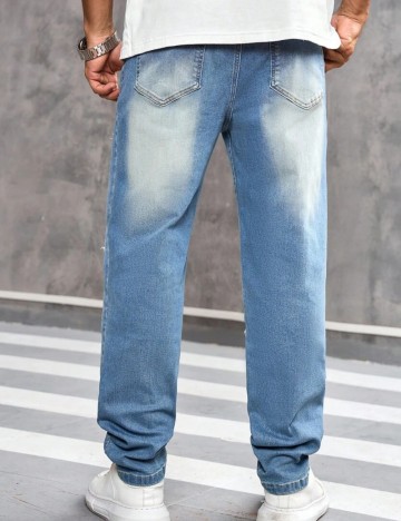 Jeans Shein MANFINITY, albastru