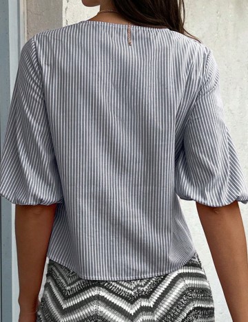 Cămașă cu m&acirc;necă scurtă Shein, gri