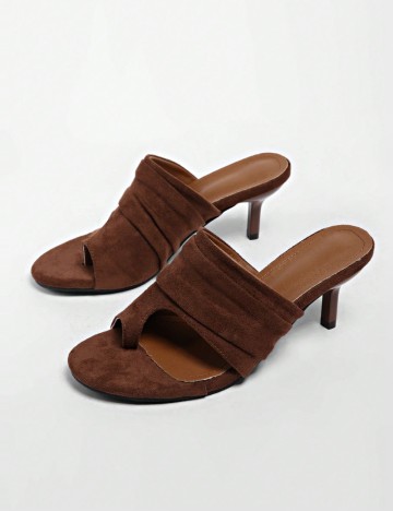 Saboți cu toc Shein, maro