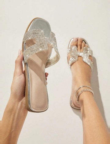 Șlapi Shein, argintiu