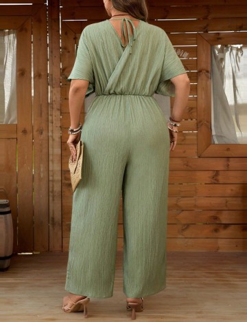 Salopetă lungă Shein Curve+, verde