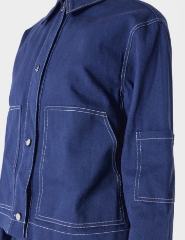 Jachetă De Blugi PRETTYLITTLETHING, albastru