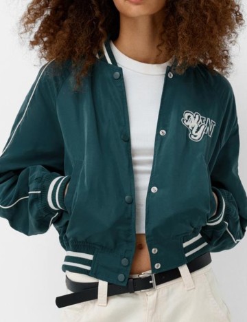 Jachetă Bershka, verde