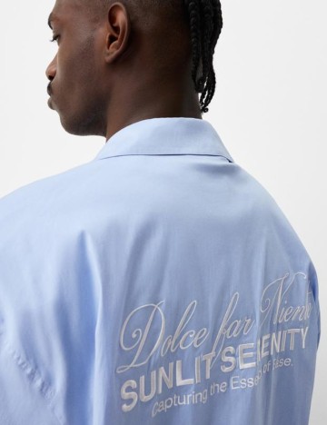 Jachetă Bershka, albastru