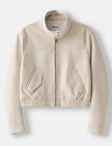 Jachetă Bershka, crem
