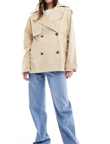 Trench scurt ASOS, maro