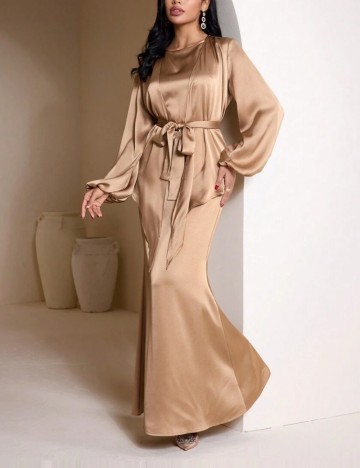 Set Rochie și Cămașă Shein, maro