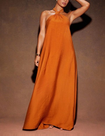 Rochie maxi Shein, portocaliu