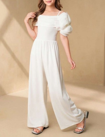 Salopetă Shein, alb