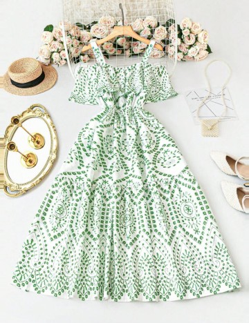 Rochie maxi Shein Curve+, mix culori