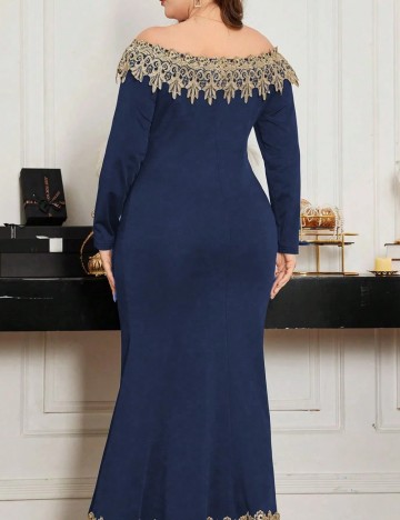 Rochie maxi Shein Curve+, albastru