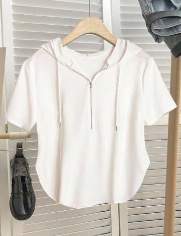 Tricou Shein Curve+, alb