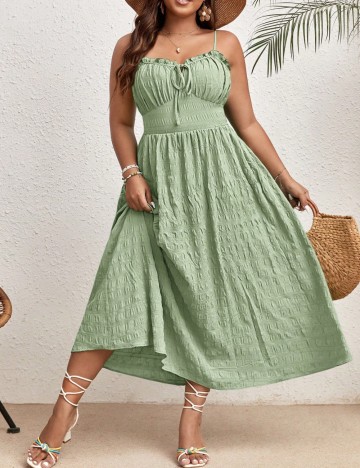 Rochie maxi Shein Curve+, verde