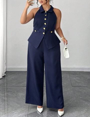 Compleu Shein Curve+, bleumarin