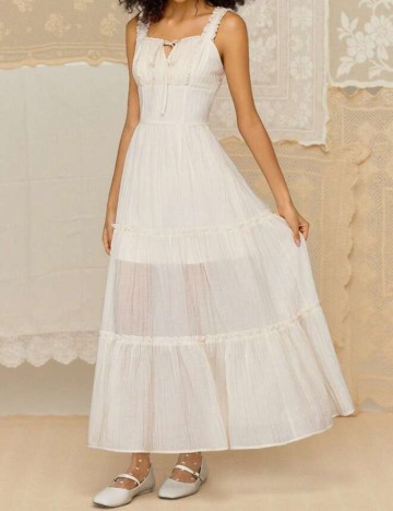 Rochie maxi Shein, crem