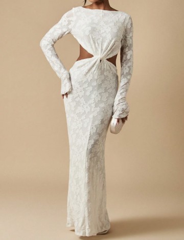 Rochie maxi Shein Missguided, alb