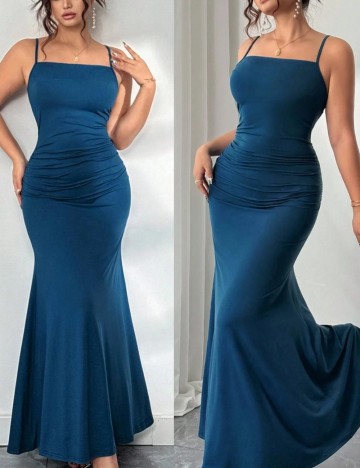 Rochie maxi Shein Curve+, albastru