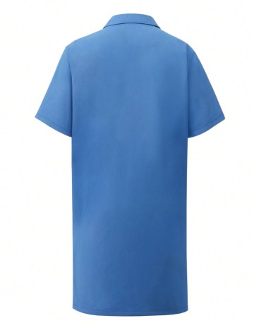 Cămașă lungă Shein, albastru