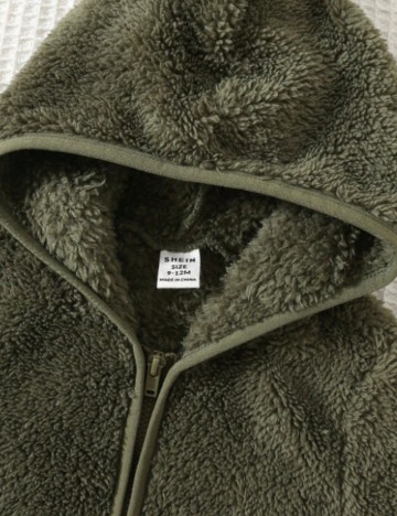 Hanorac Cu Fermoar Shein, verde