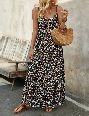 Rochie midi Shein, mix culori