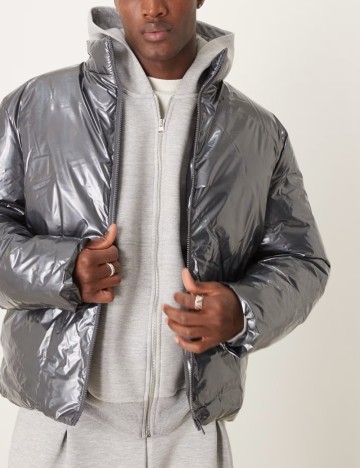 Geacă ASOS, argintiu