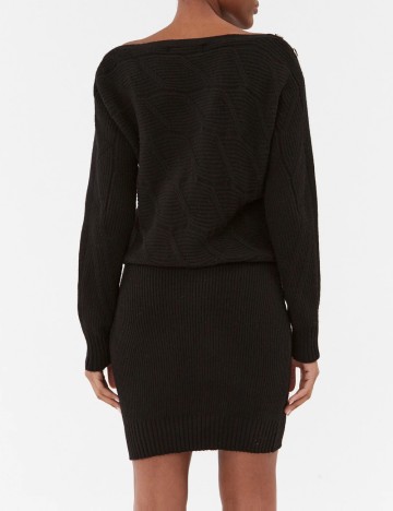 Rochie tricotată Guess, negru