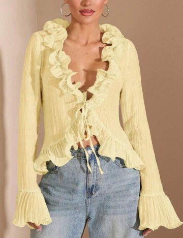 Cămașă Shein, galben
