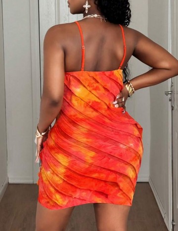 Rochie mini Shein Curve+, mix culori