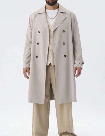 Trench Shein MANFINITY, bej