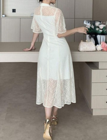 Rochie midi Shein DAZY, crem