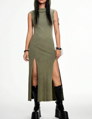 Rochie midi Shein, kaki