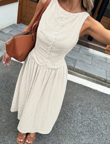 Rochie maxi Shein, crem