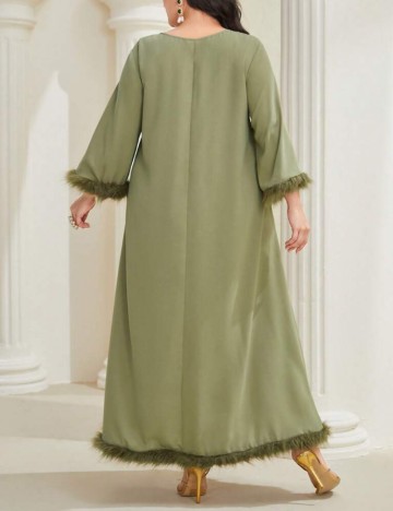 Rochie maxi Shein Curve+, verde