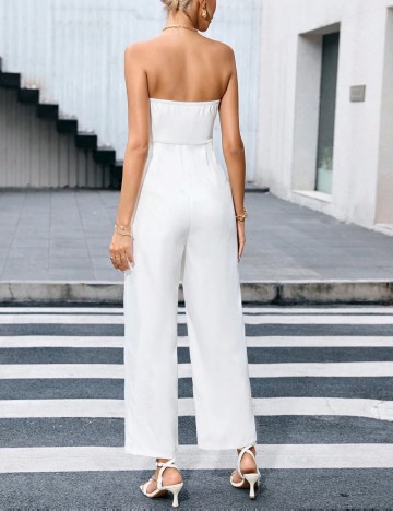 Salopetă lungă Shein, alb