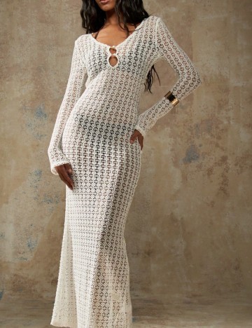 Rochie maxi Shein Missguided, alb