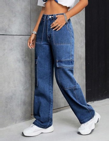 Jeans Shein, albastru