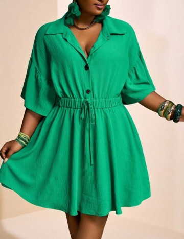 Rochie mini Shein Curve+, verde