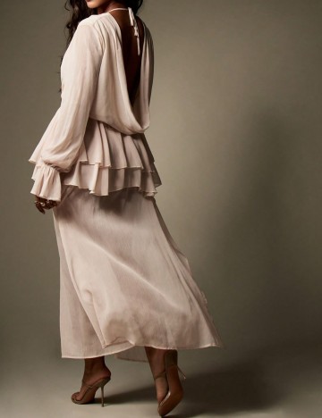 Rochie maxi Shein Missguided, bej