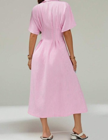 Rochie tip cămașă Shein, roz