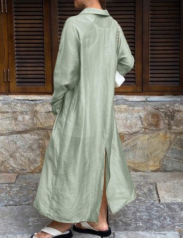 Cămașă lungă Shein DAZY, verde