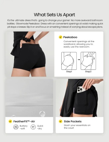 Rochie sport Shein GLOWMODE, negru