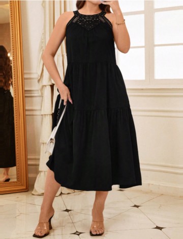 Rochie midi Shein Curve+, negru