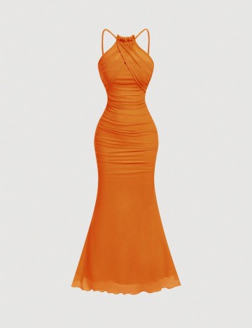 Rochie midi Shein, portocaliu