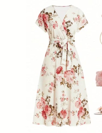 Rochie midi Shein, mix culori